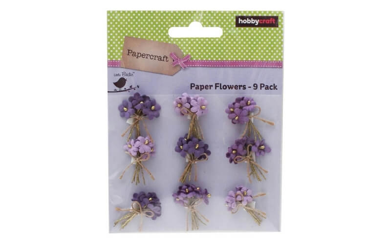 Bloemenboeketjes Papier Paars