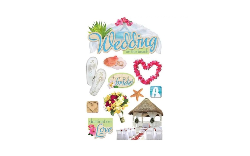 Wedding on the Beach Cardtoppers