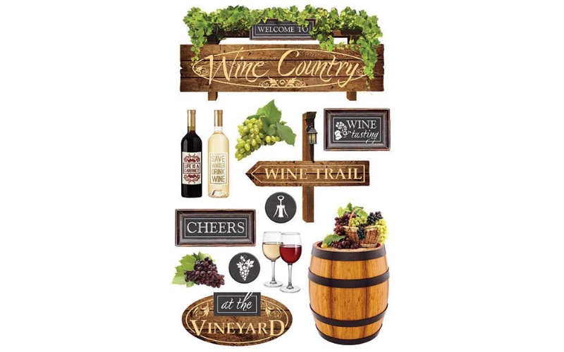 Wine Country 3D sticker
