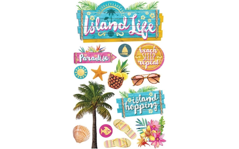 Island Life 3D Cardtoppers