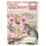 Stamperia Orchideeën en katten Stickers