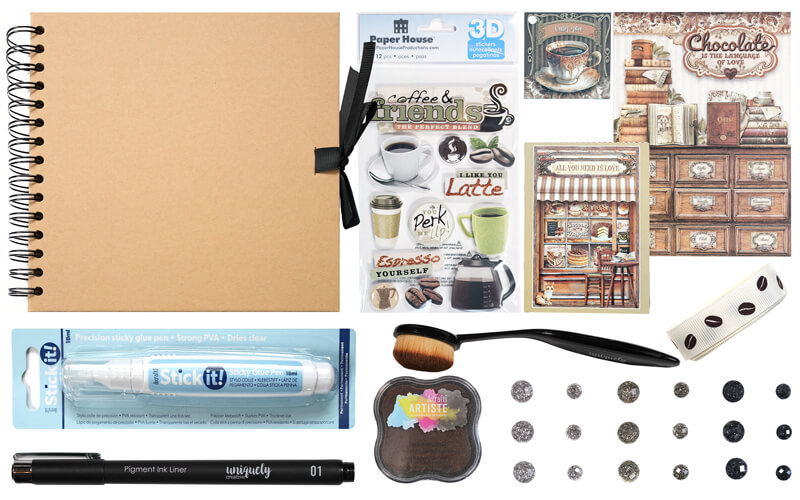 Scrapbookpakket Koffie & Chocolade Klein