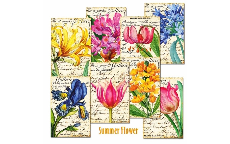 Summer Flower Mini Scrapbookpapier