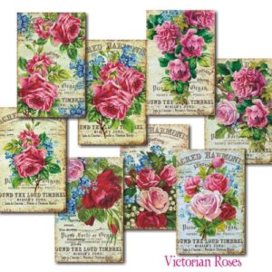 Victorian Roses Mini Scrapbookpapier