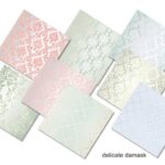 Delicate Damask Scrapbookpapier 6"