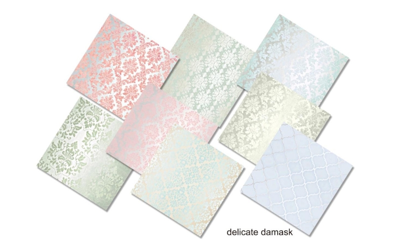 Delicate Damask Scrapbookpapier 6"