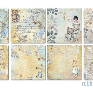 Rabbit's Burrow scrapbookpapier 6"