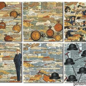 Gentlemen Scrapbookpapier 8"