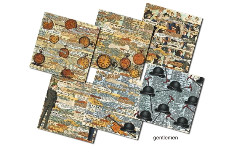 Gentlemen Scrapbookpapier 8"