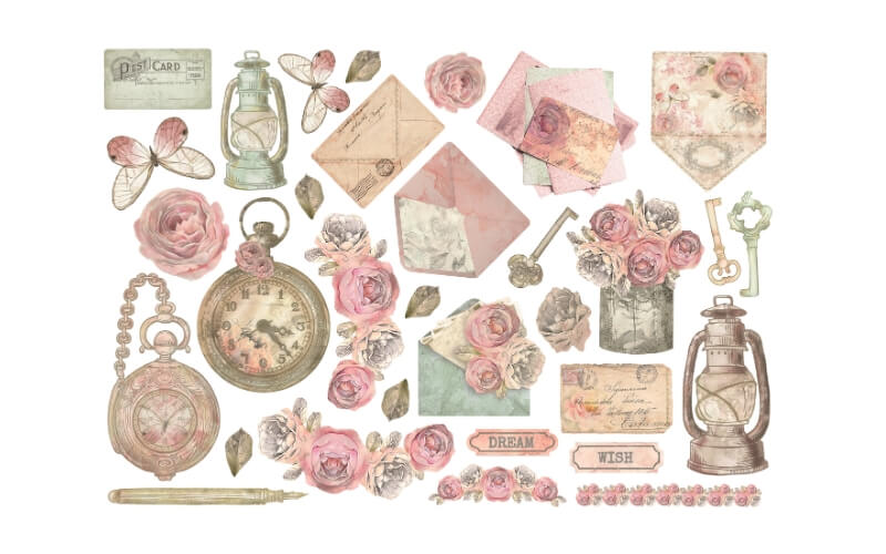 Ephemera - Shabby Rose