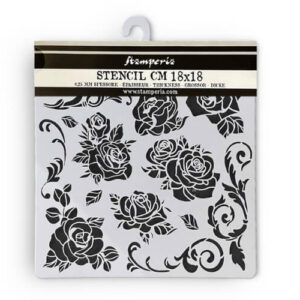 Dik Stencil Shabby Rose