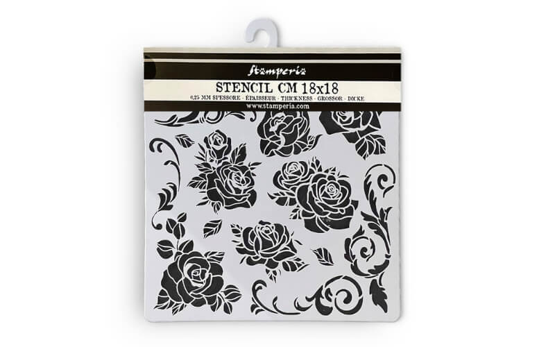 Dik Stencil Shabby Rose