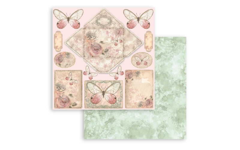 Scrapbookpapier 12" Shabby Rose