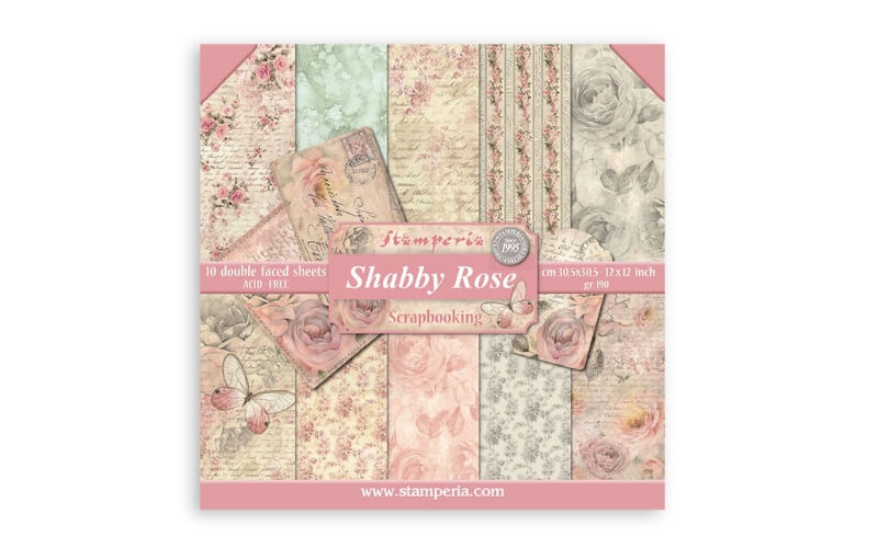 Scrapbookpapier 12" Shabby Rose