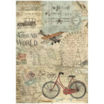 Rijstpapier bicycle A4 Decoupage