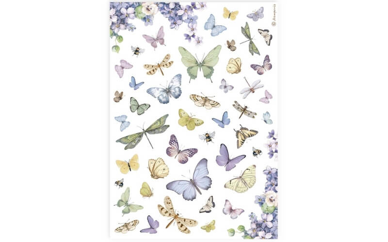 Rijstpapier Butterflies A4 Stamperia