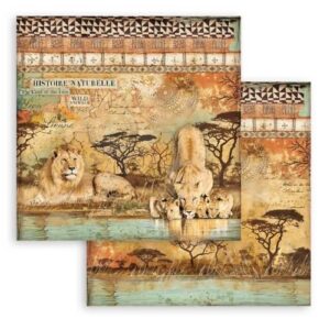 Scrapbookpapier 12" Savana Stamperia