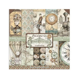 Scrapbookpapier Voyages Fantastiques 20 x20