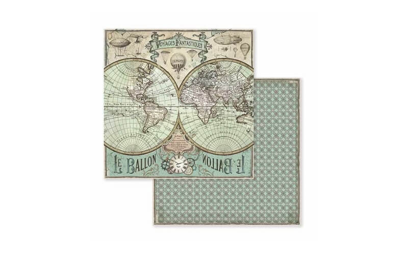 Scrapbookpapier 8" Voyages Fantastiques