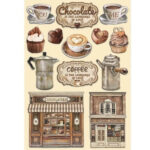 Gekleurde Houten Vormen Coffee-Chocolate