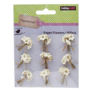 Bloemenboeketjes Papier Wit