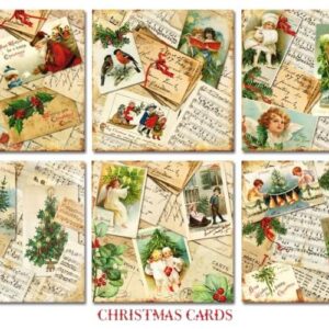 Christmascards Scrapbookpapier 8"